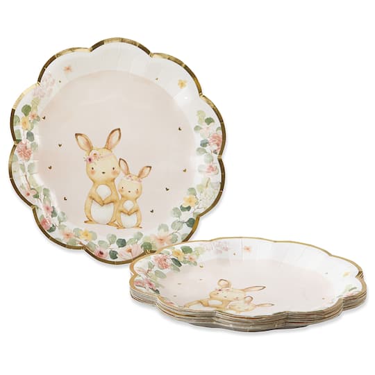 Kate Aspen® 7'' Pink Woodland Baby Premium Paper Plates, 16ct.